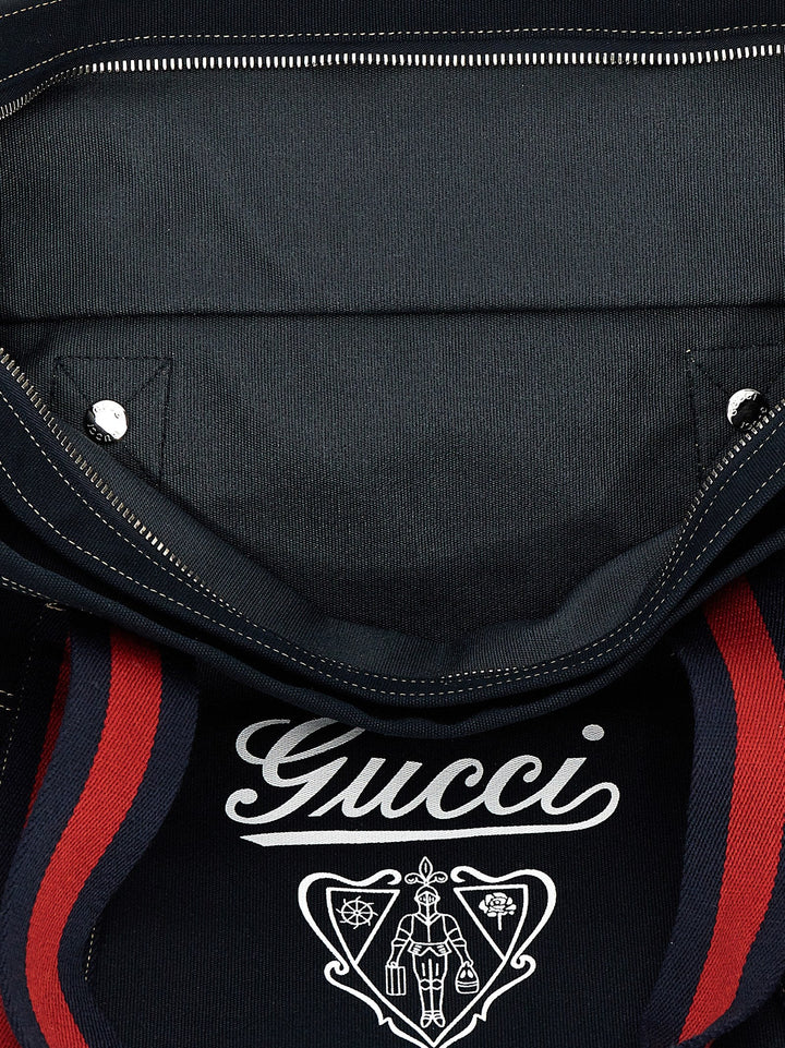 Men’s Gucci Blue Cotton Tote Bag