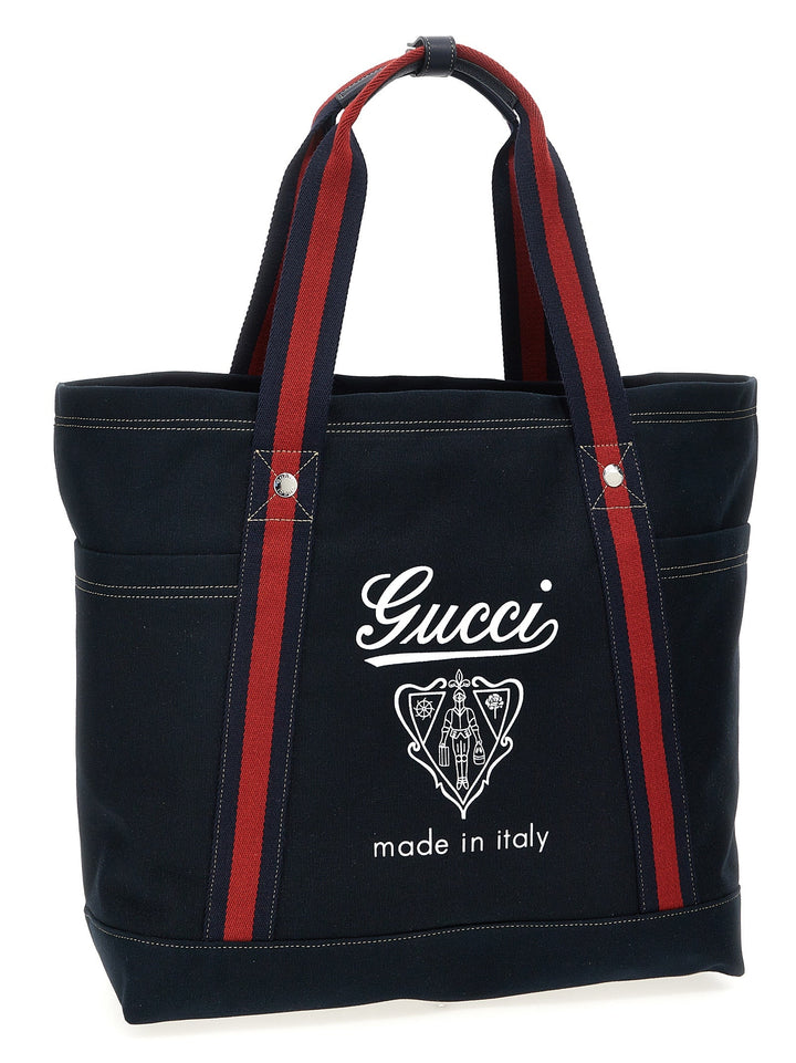 Men’s Gucci Blue Cotton Tote Bag