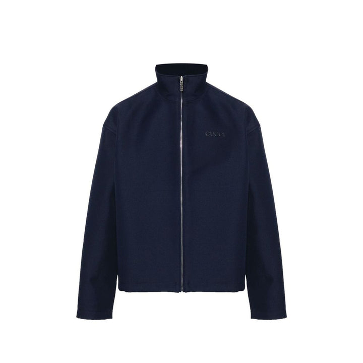 Gucci Blue Marabou Full-Length Jacket