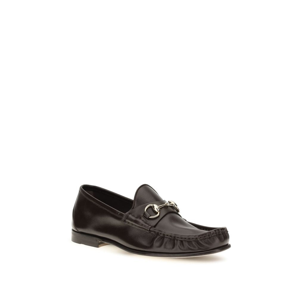 Men’s Gucci Brown Calf Leather Bos Taurus Slip-on Loafers