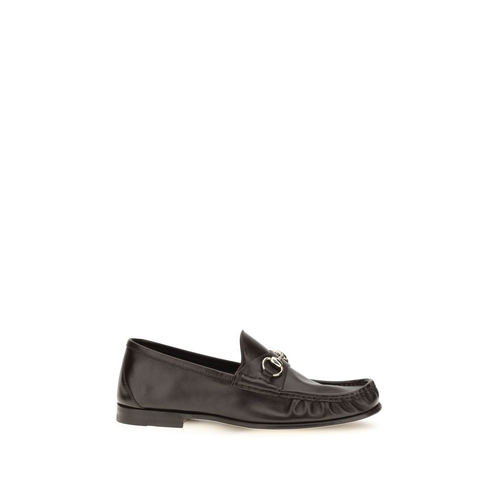 Men’s Gucci Brown Calf Leather Bos Taurus Slip-on Loafers
