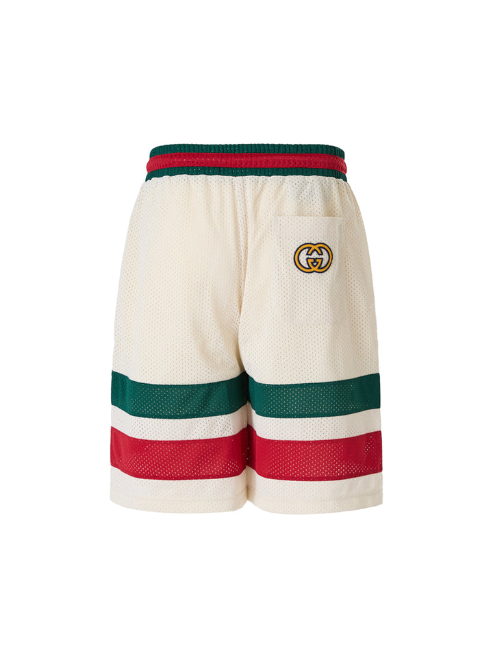 Men’s Gucci Cream Polyester Logo Shorts