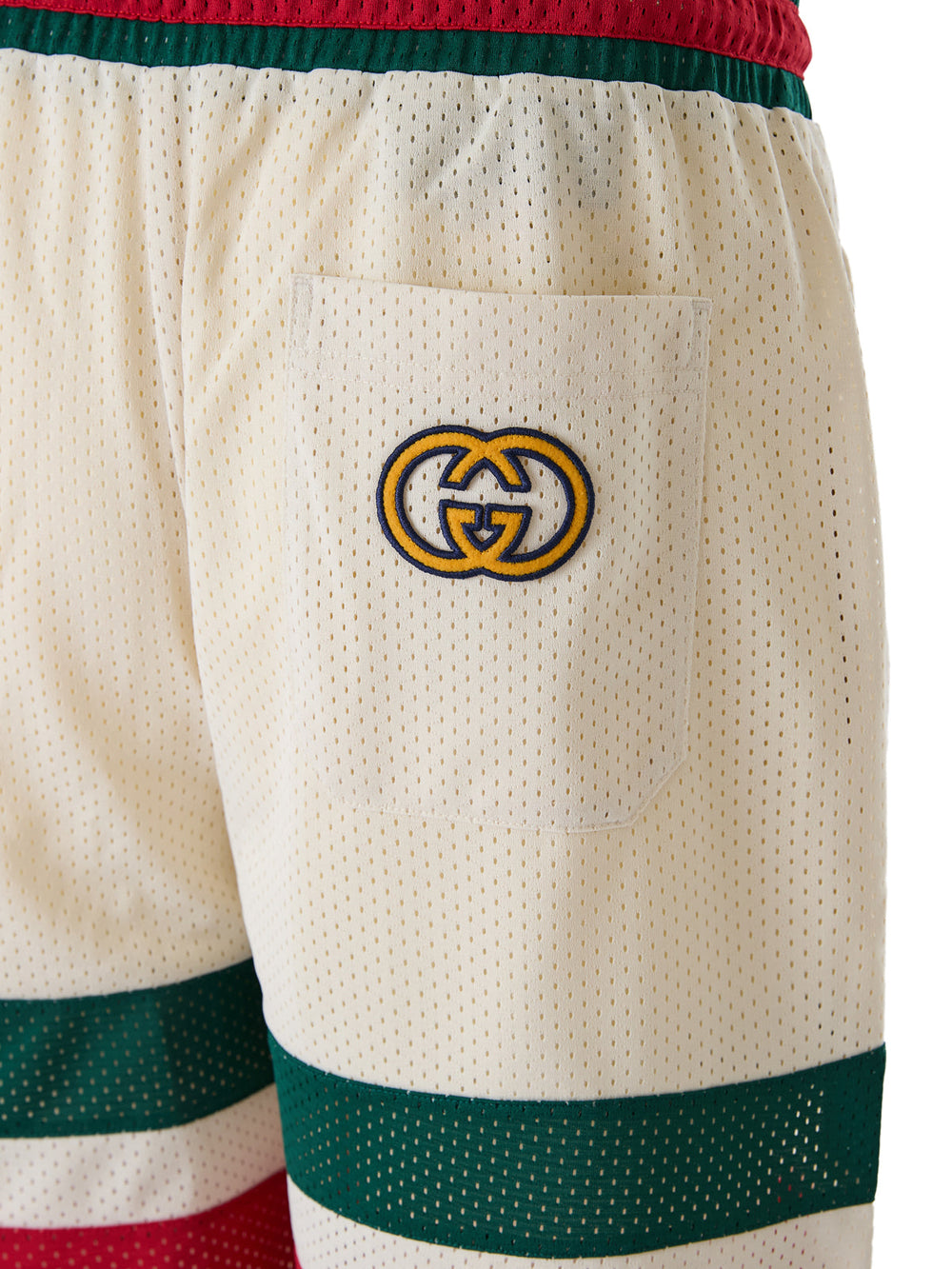 Men’s Gucci Cream Polyester Logo Shorts