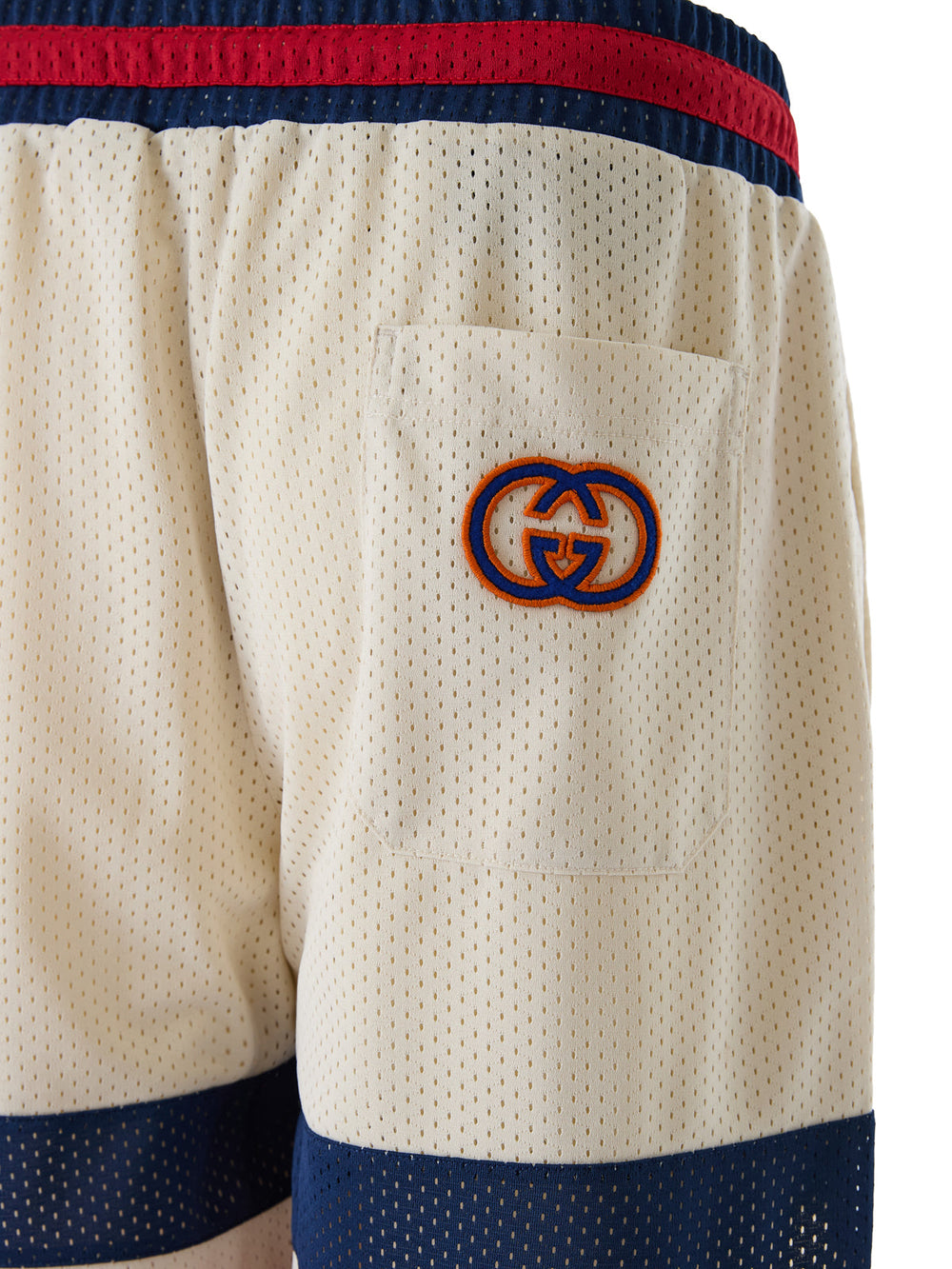 Men’s Gucci Cream Polyester Logo Shorts