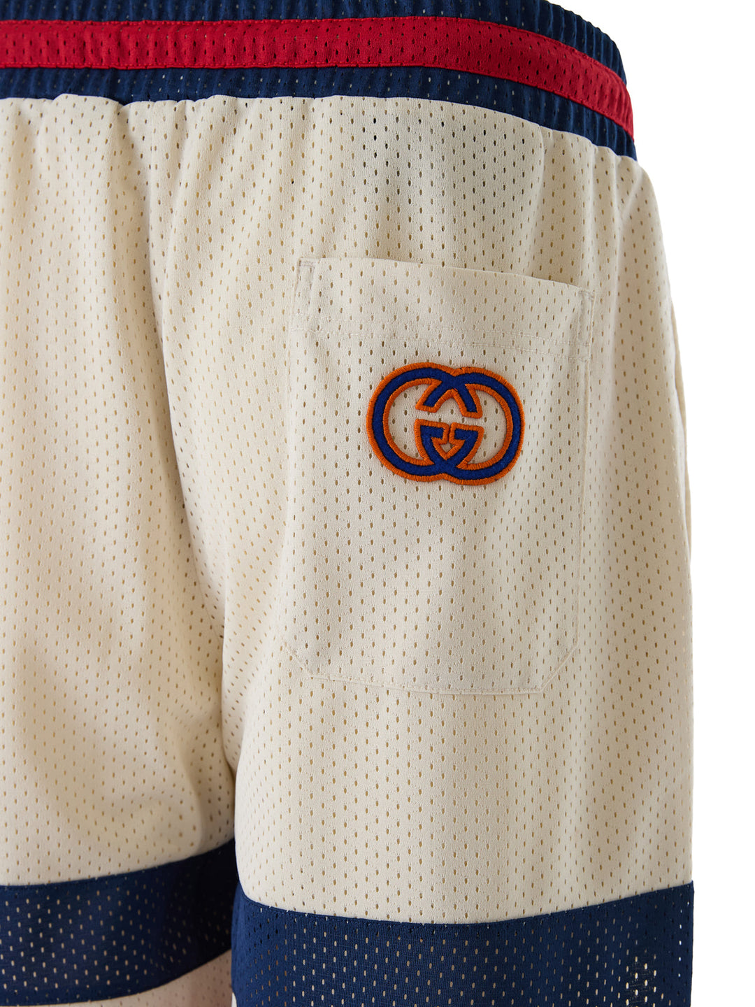 Men’s Gucci Cream Polyester Logo Shorts