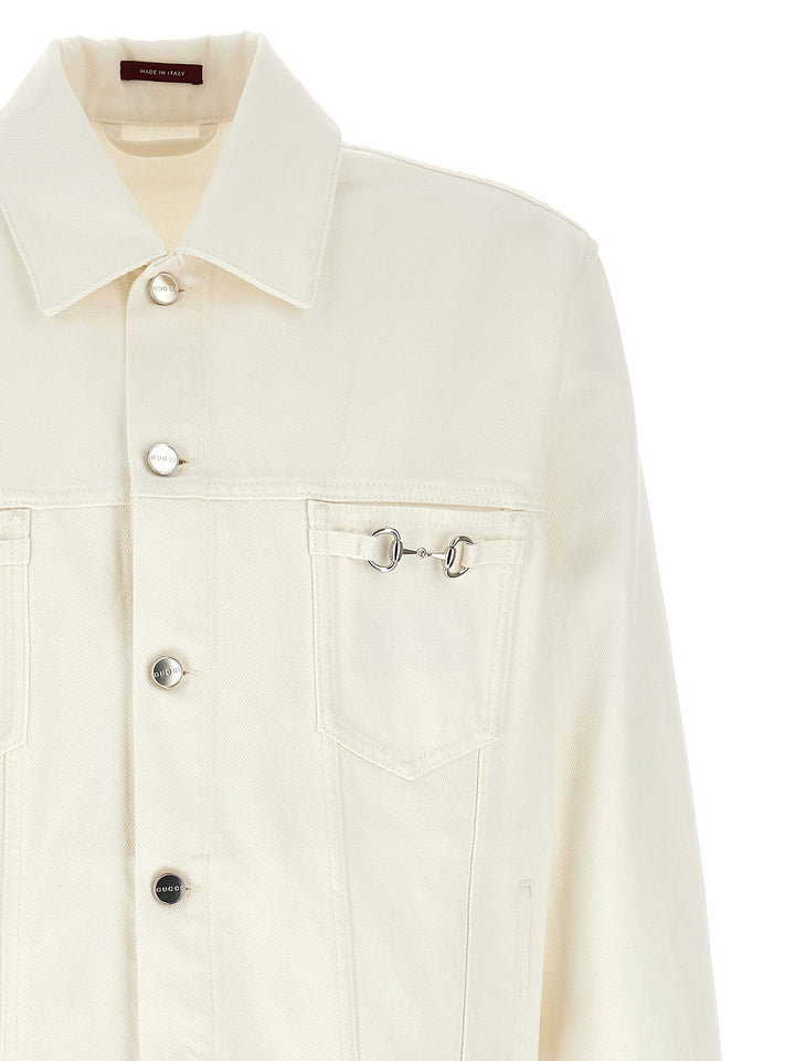 Men’s Gucci White Cotton Denim Jacket