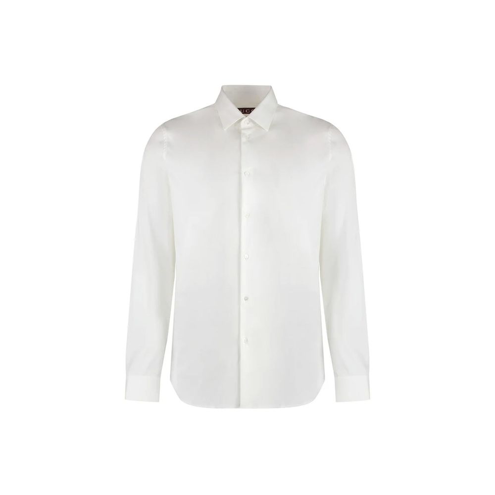 Men’s Gucci White Cotton Dress Shirt