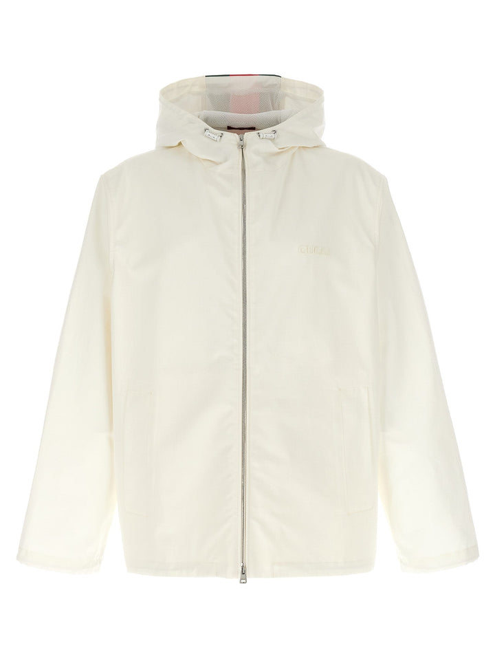 Men’s Gucci White Cotton Shell Jacket
