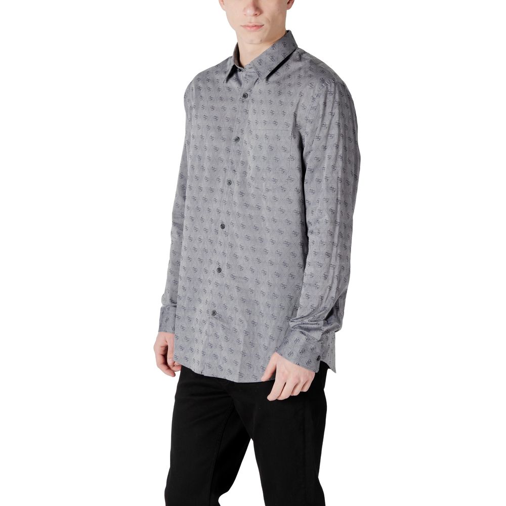 Men’s Guess Gray Cotton Dress Shirt