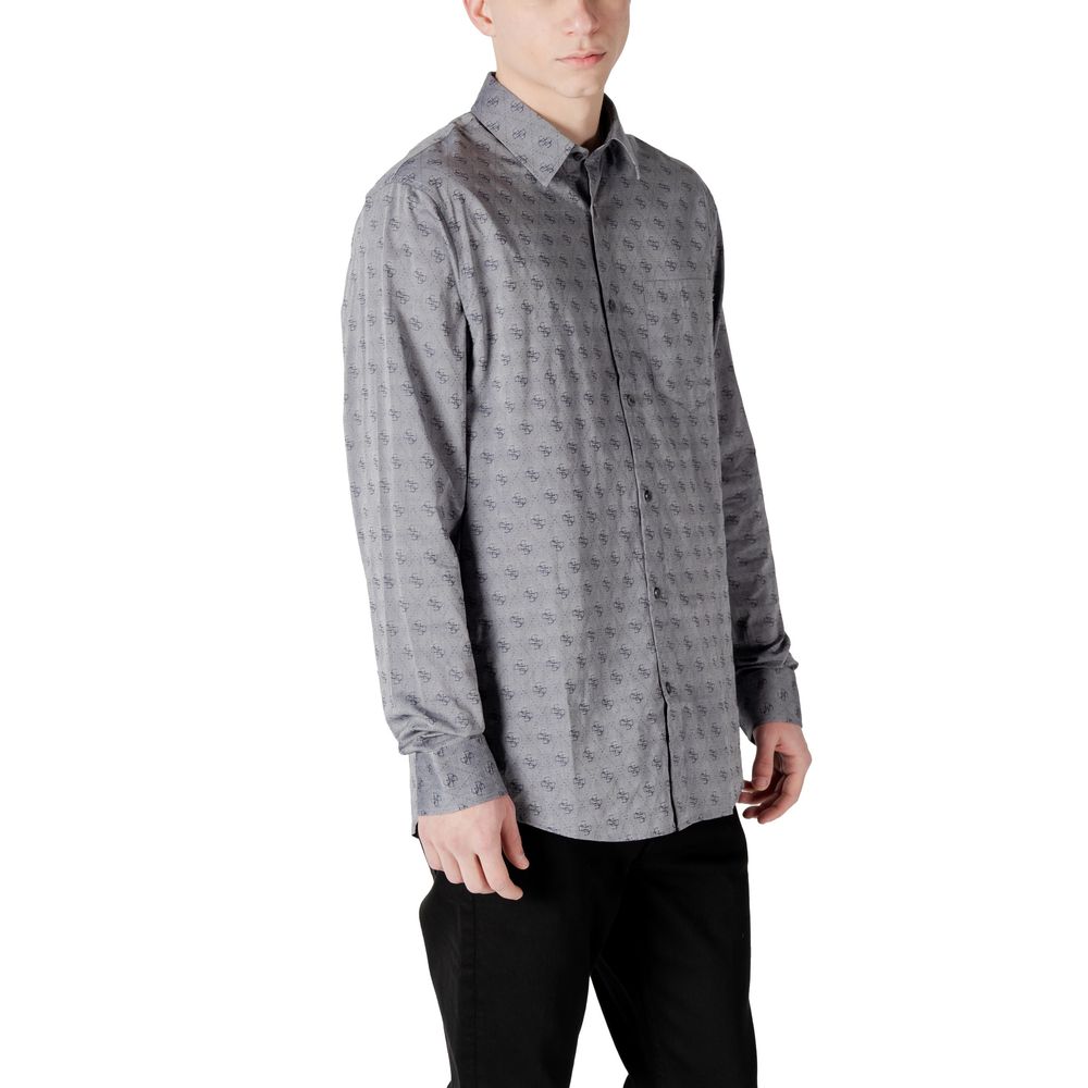 Men’s Guess Gray Cotton Dress Shirt