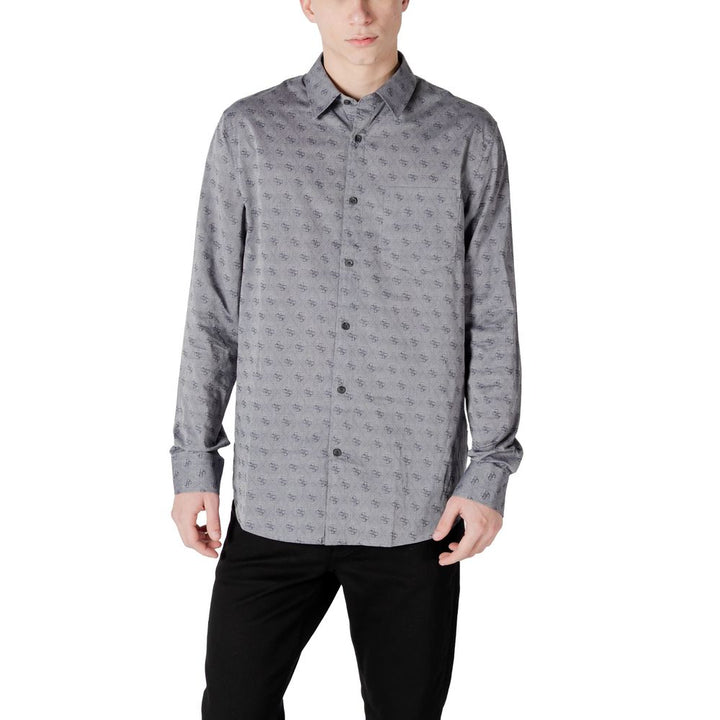 Men’s Guess Gray Cotton Dress Shirt