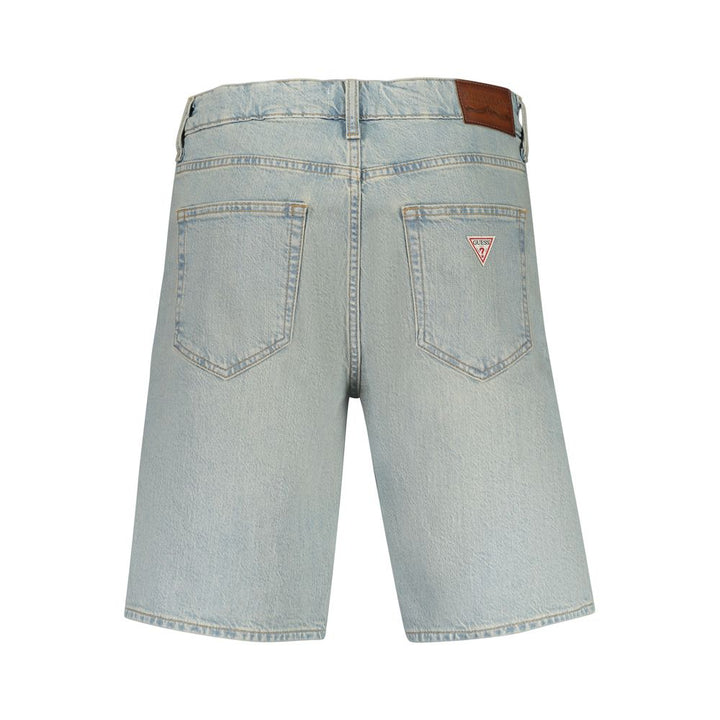 Men’s Guess Jeans Azzurro Cotton Bermuda Shorts