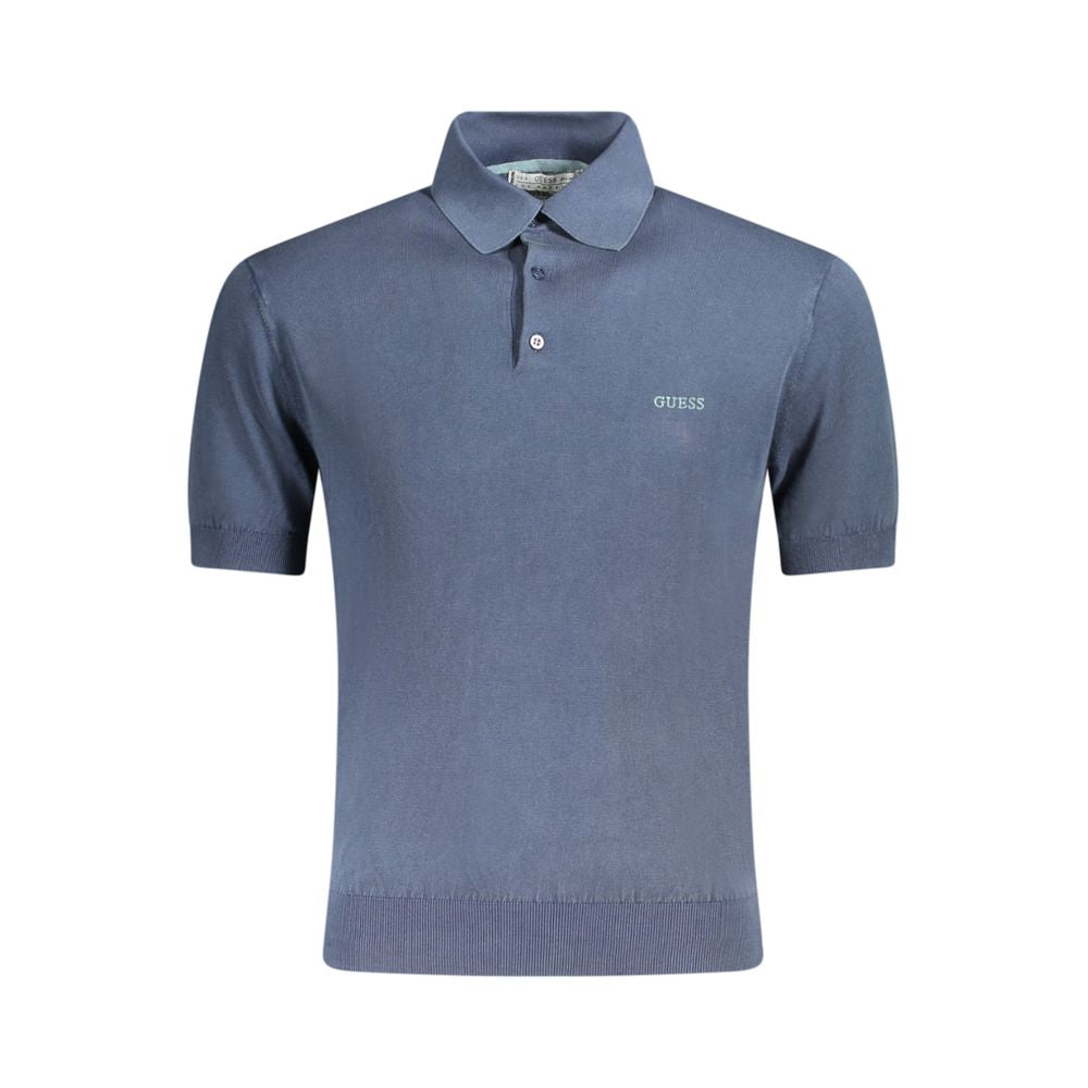 Men’s Guess Jeans Blu Cotton Polo Shirt