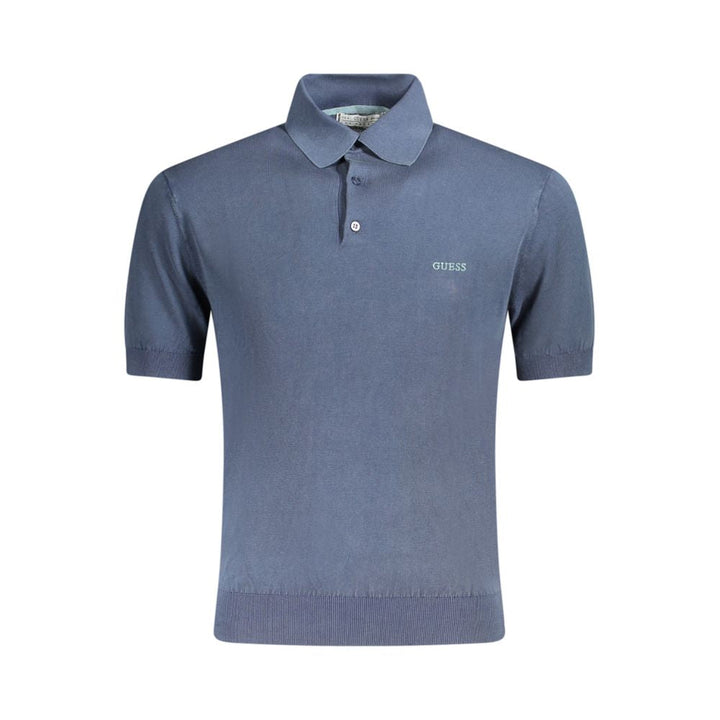 Men’s Guess Jeans Blu Cotton Polo Shirt