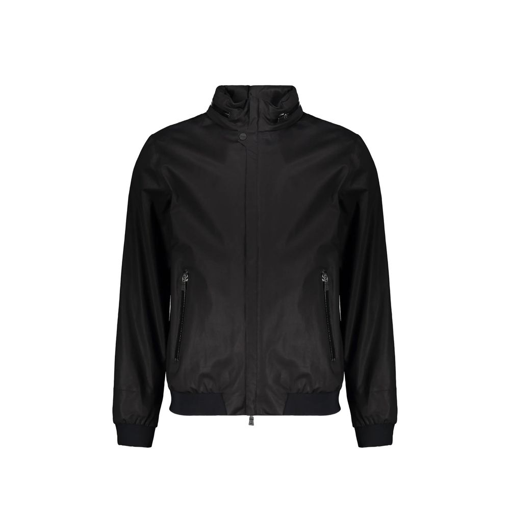 Men’s Herno Black Cotton Full-length Jacket