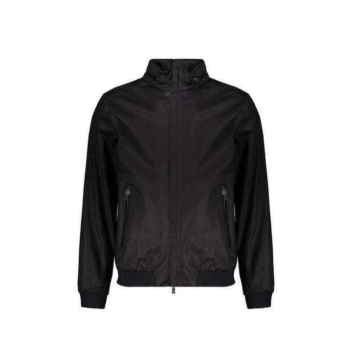 Men’s Herno Black Cotton Full-length Jacket