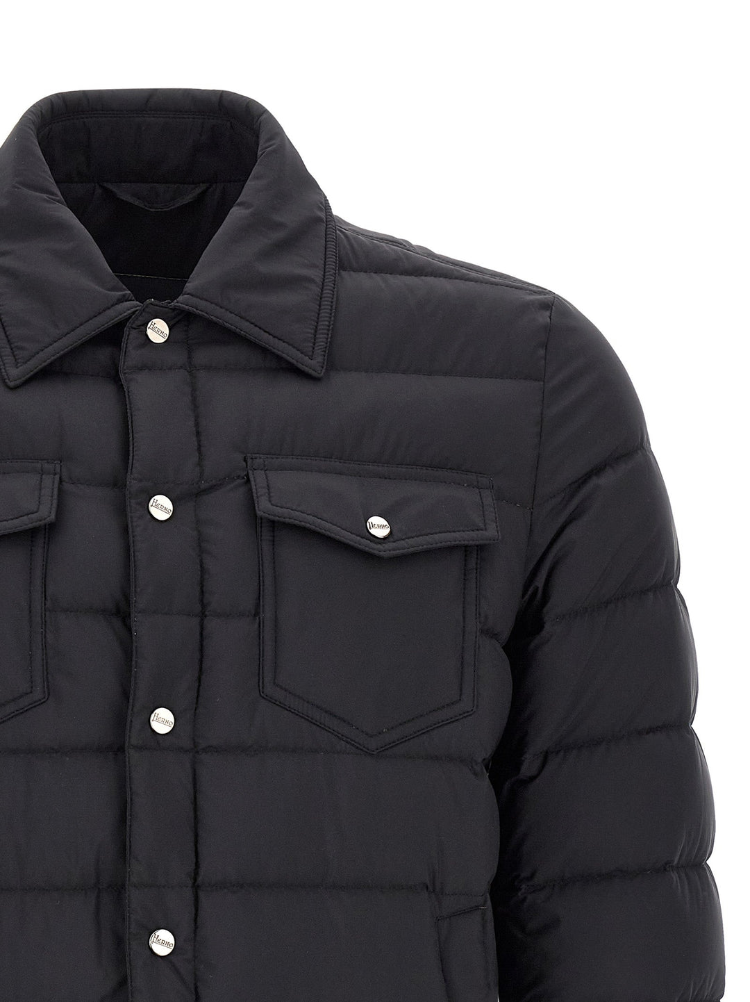 Men’s Herno Black Polyamide Full-length Jacket