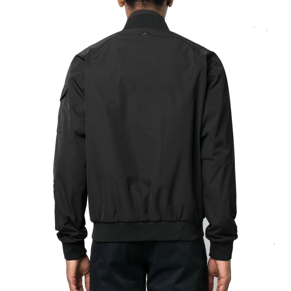 Men’s Herno Black Polyester Bomber