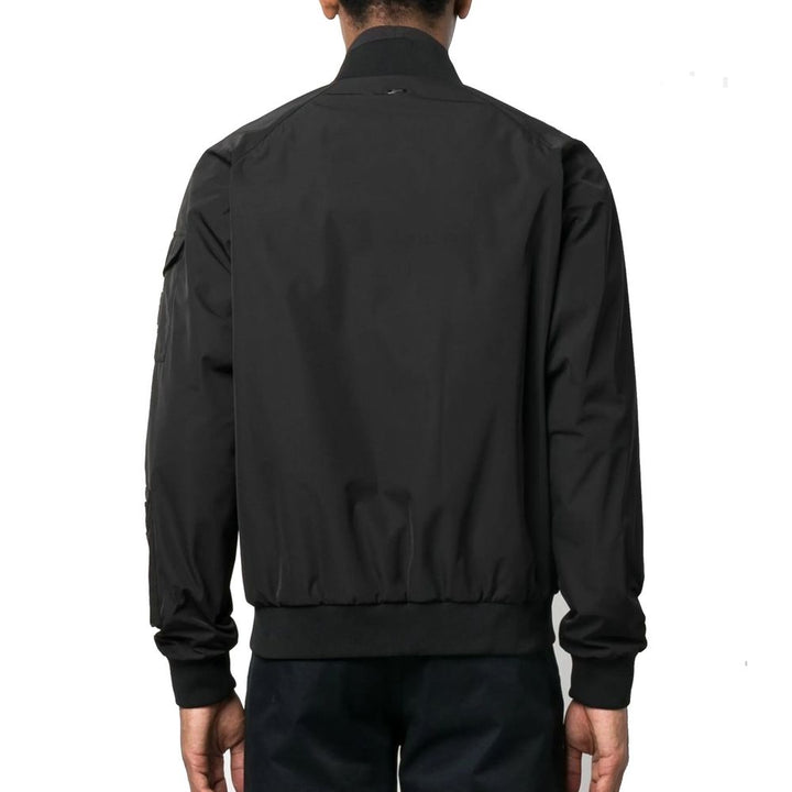 Men’s Herno Black Polyester Bomber