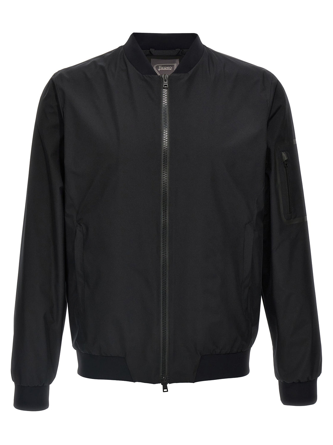 Men’s Herno Black Polyester Bomber