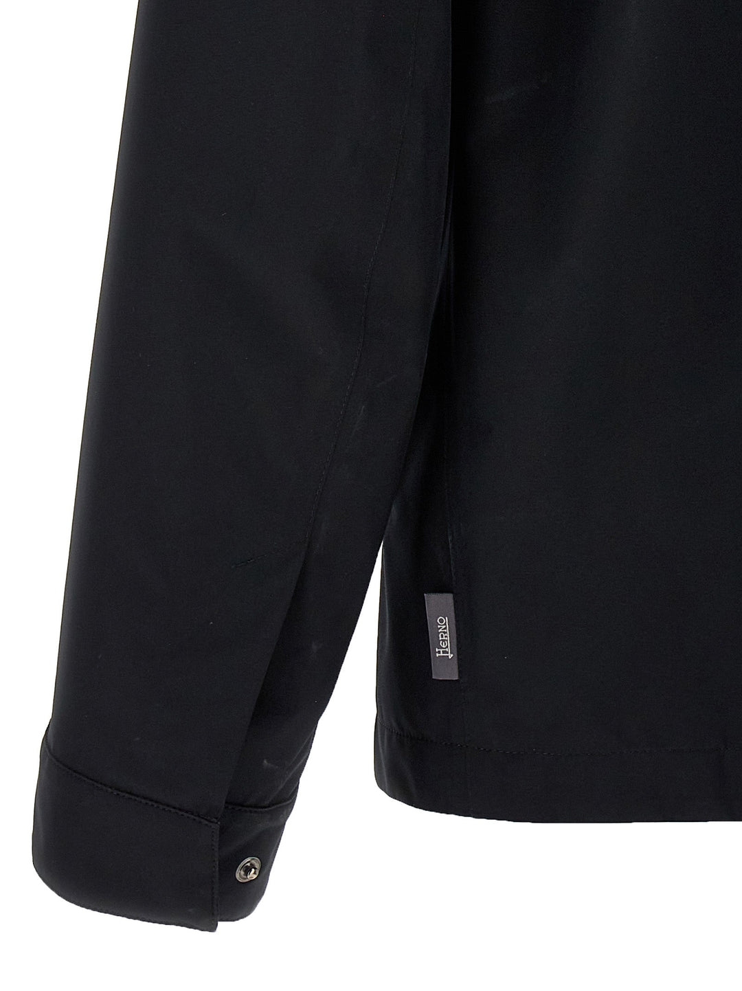 Men’s Herno Black Polyester Shell Jacket