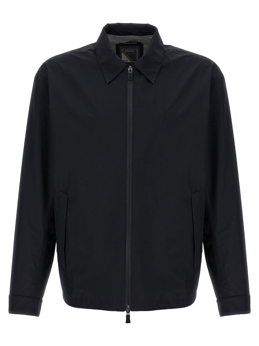 Men’s Herno Black Polyester Shell Jacket