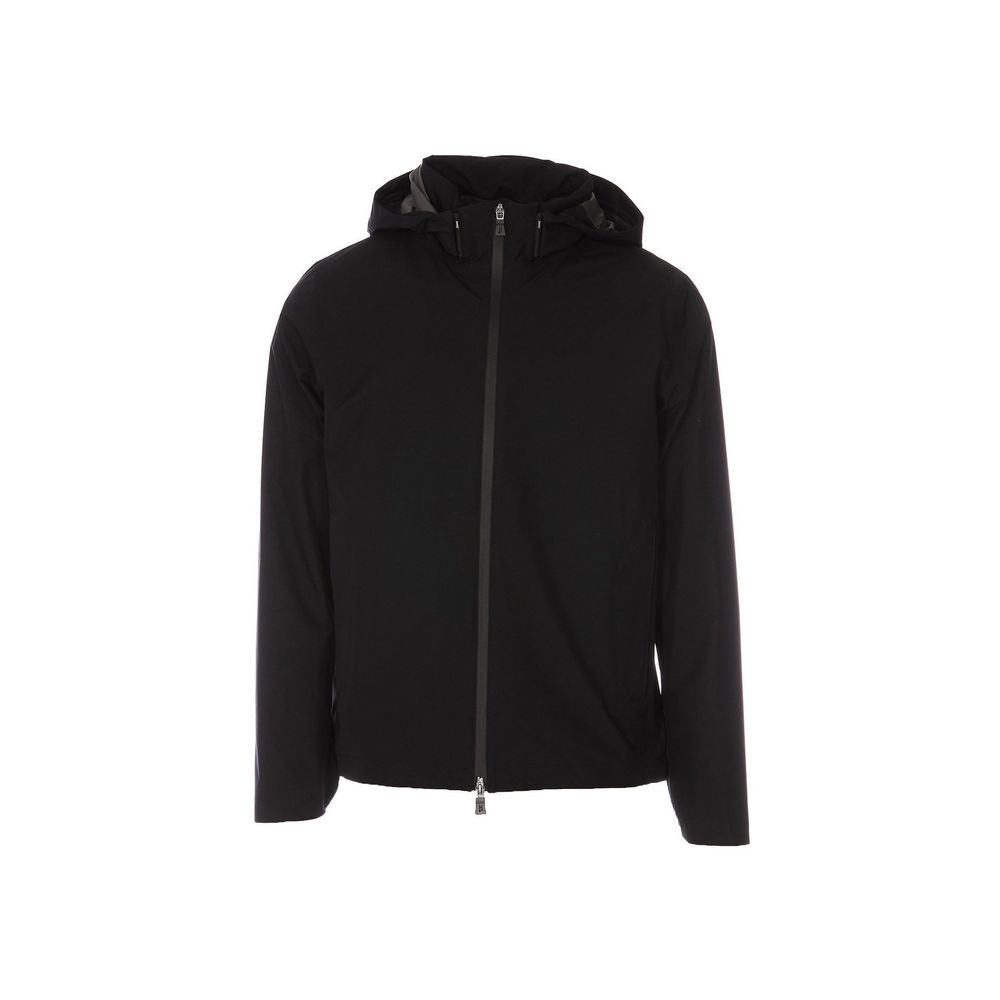 Men’s Herno Black Polyester Shell Jacket