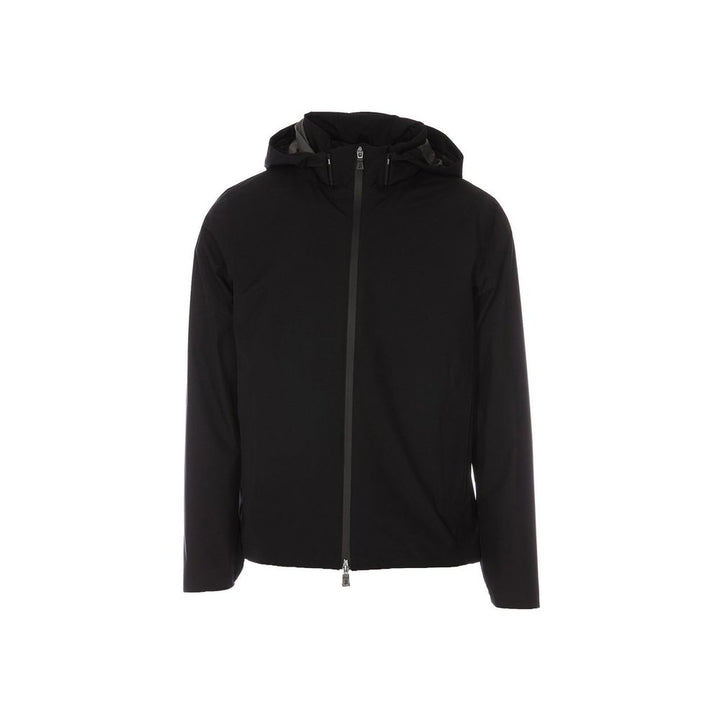 Men’s Herno Black Polyester Shell Jacket