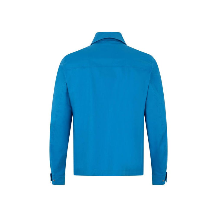 Men’s Herno Blue Cotton Shell Jacket
