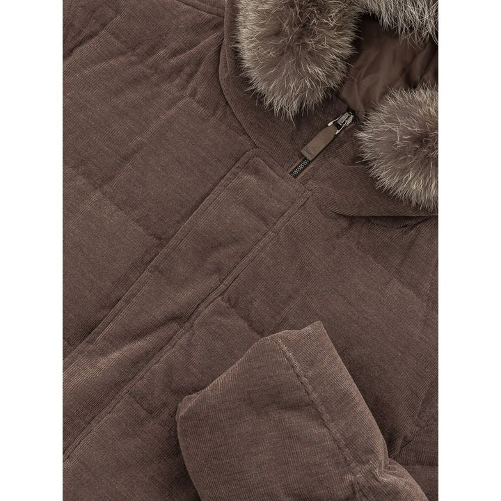Herno Brown Cotton Bomber