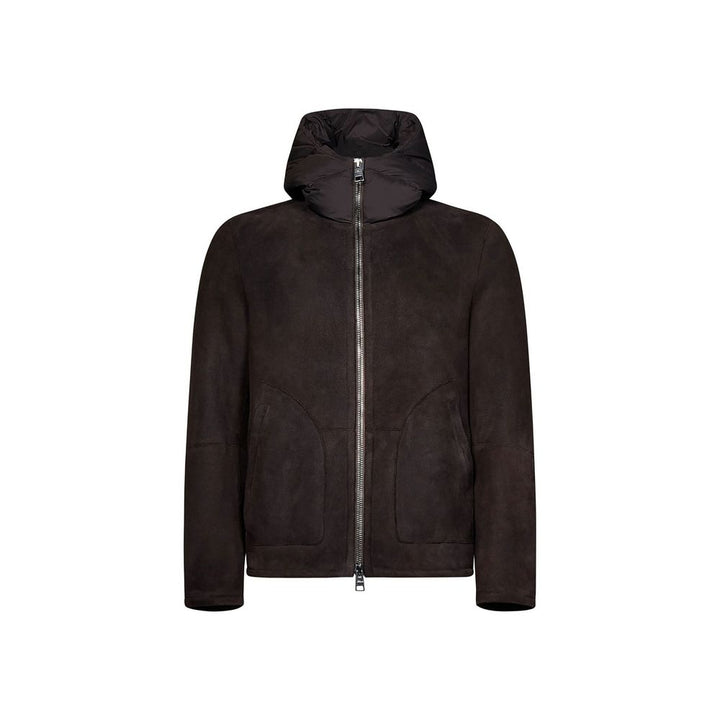 Men’s Herno Brown Lambskin Full-length Jacket