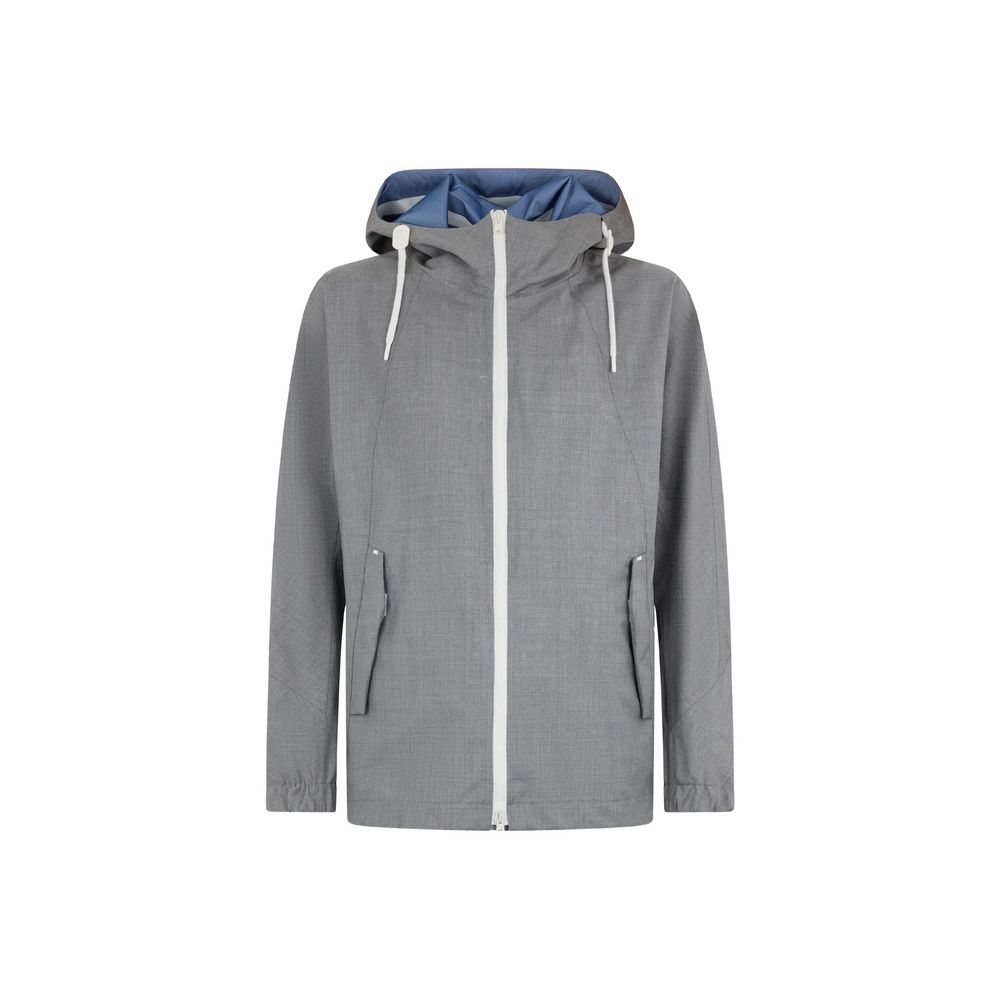Men’s Herno Gray Virgin Wool Shell Jacket