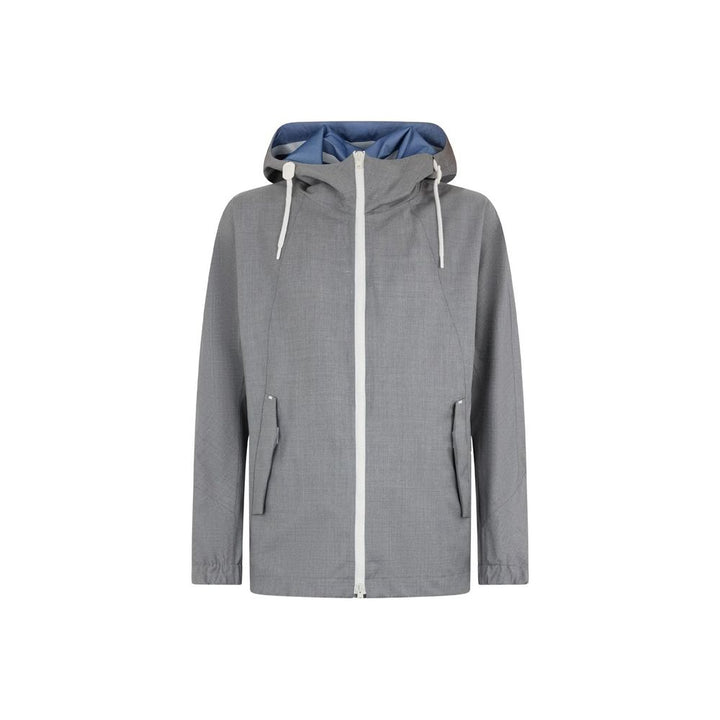 Men’s Herno Gray Virgin Wool Shell Jacket