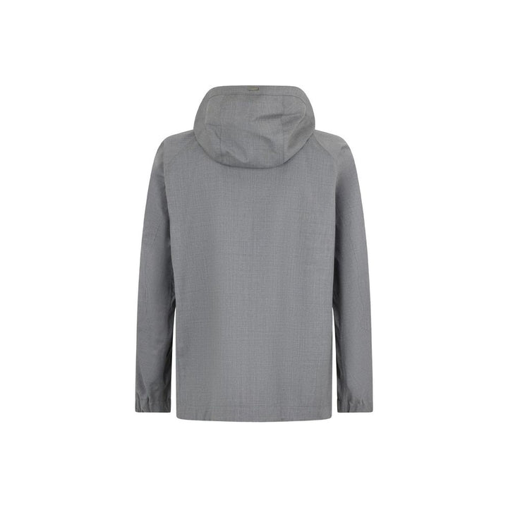 Men’s Herno Gray Virgin Wool Shell Jacket