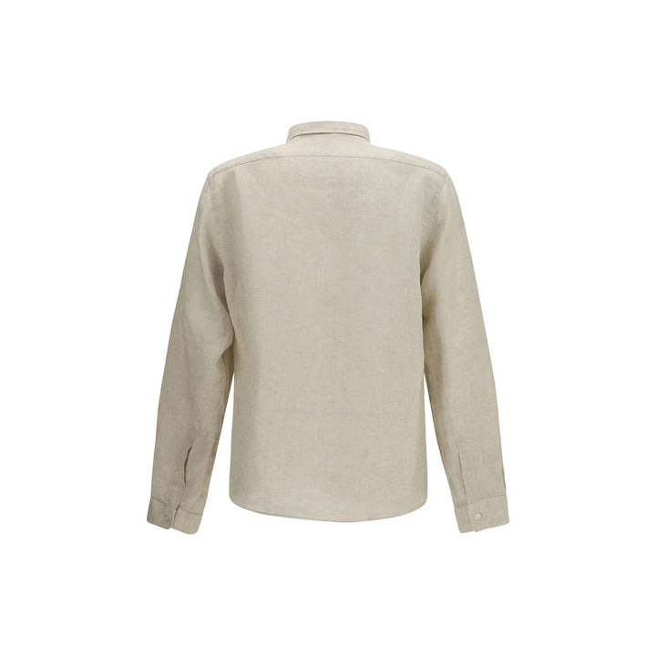 Hugo Boss Black Beige Linen Dress Shirt