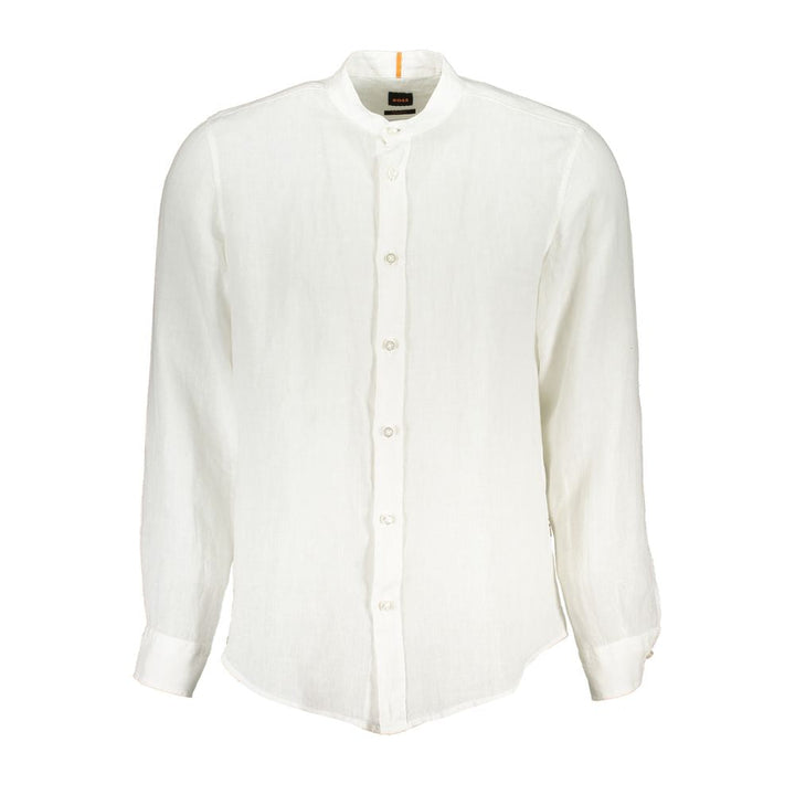 Men’s Hugo Boss White Linen Shirt