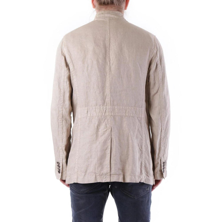 Men’s Husky Beige Linen Coat