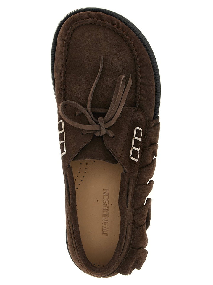 Men’s J.w.anderson Brown Suede Leather Moccassin