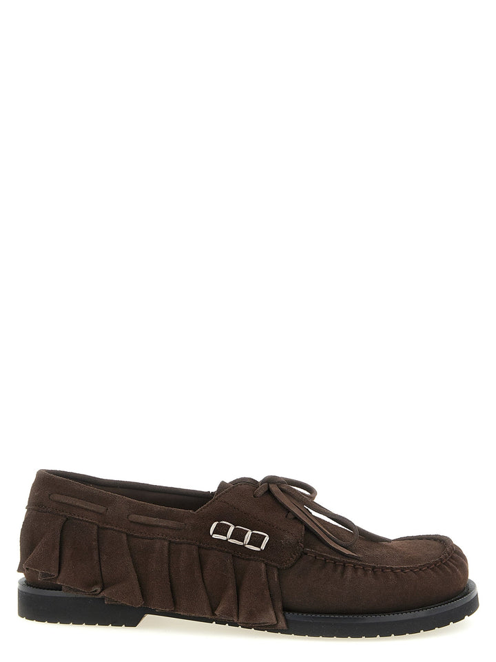 Men’s J.w.anderson Brown Suede Leather Moccassin