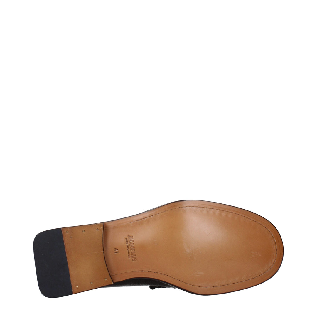 Men’s Jacquemus Brown Leather Slip-on Loafers