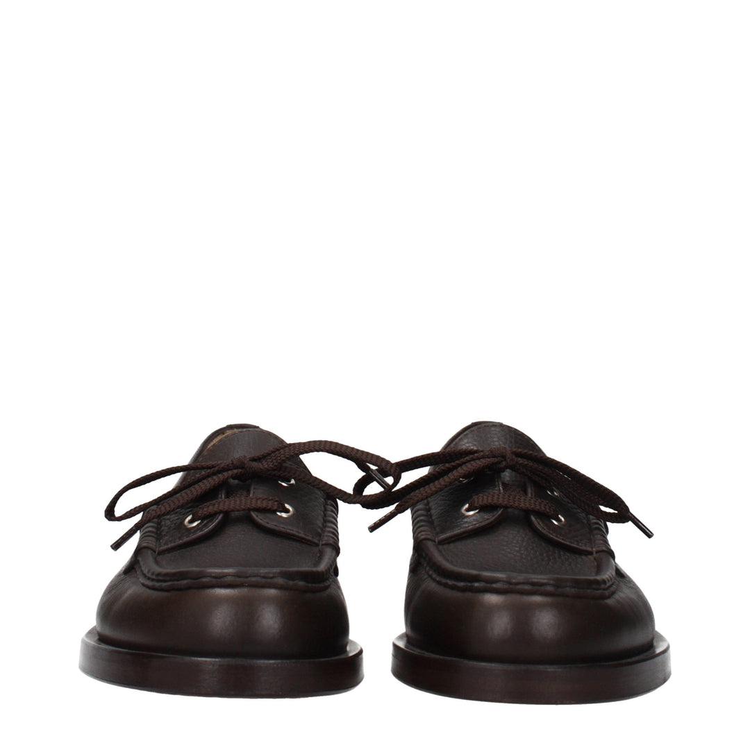 Men’s Jacquemus Brown Leather Slip-on Loafers