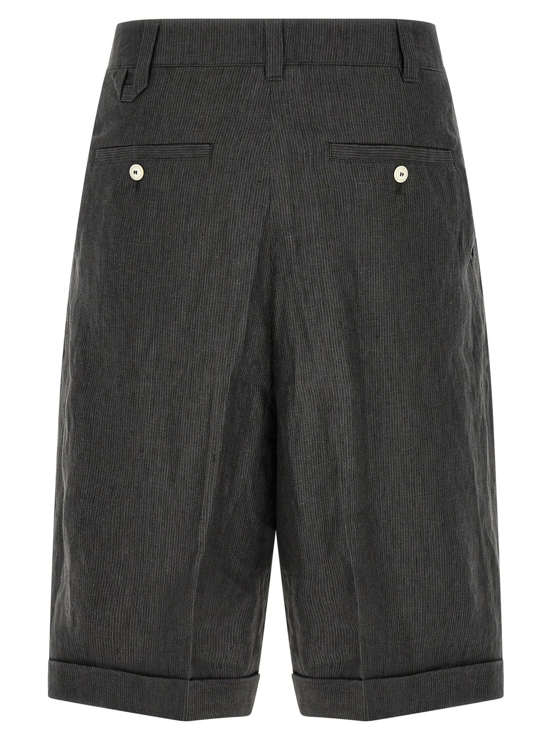 Jacquemus Gray Linen Bermuda Shorts