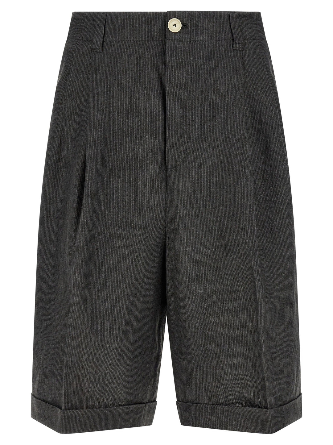 Jacquemus Gray Linen Bermuda Shorts
