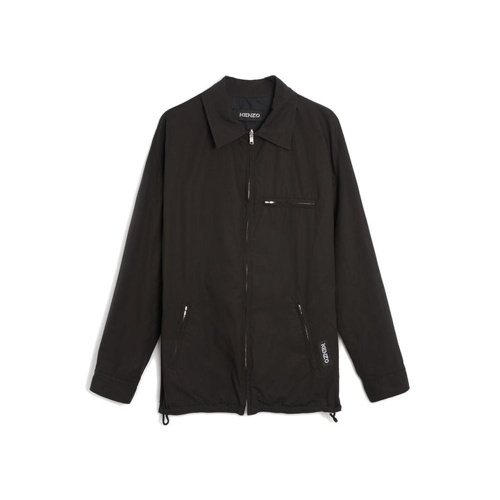 Men’s Kenzo Black Cotton Full-length Jacket