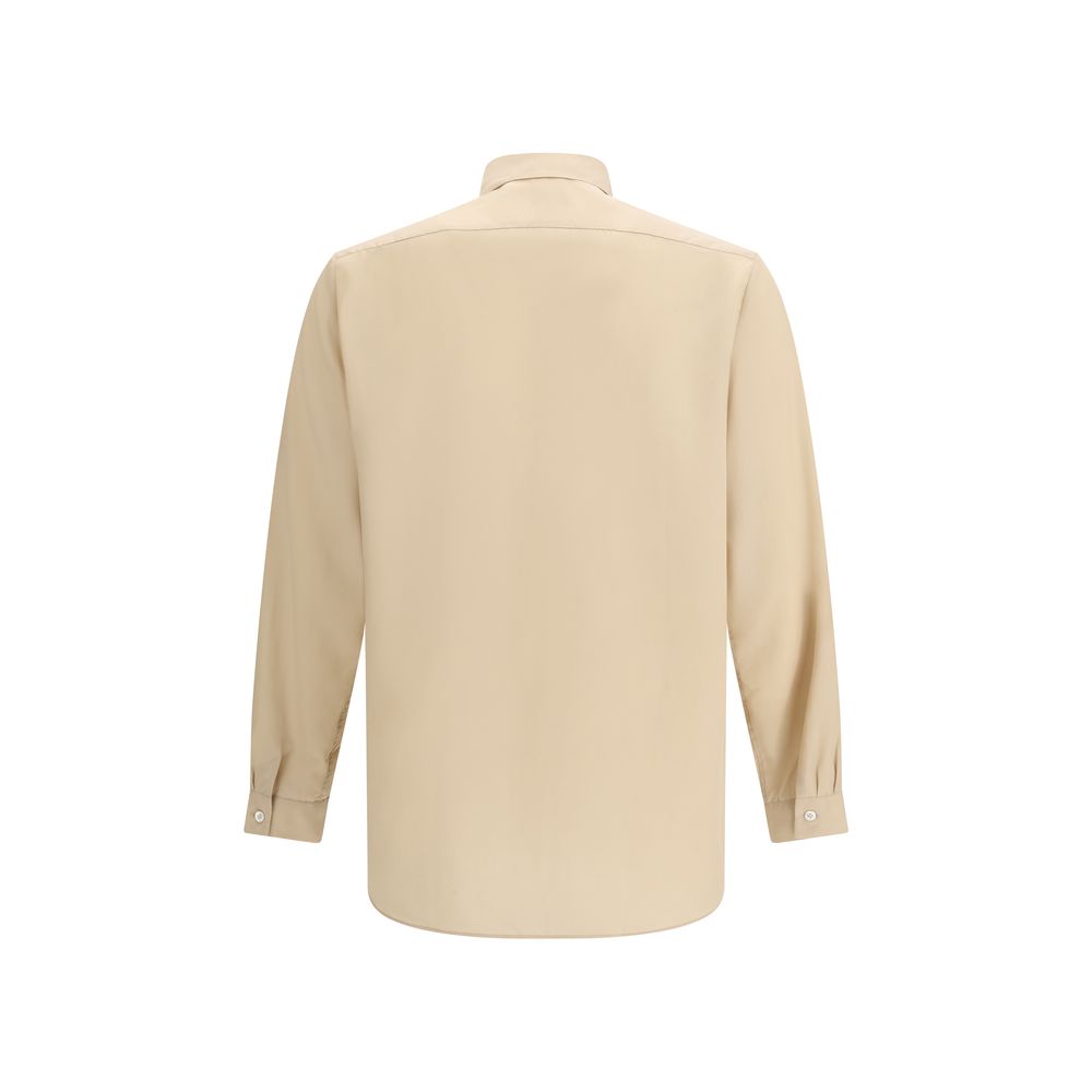 Men’s Lardini Beige Tencel Dress Shirt