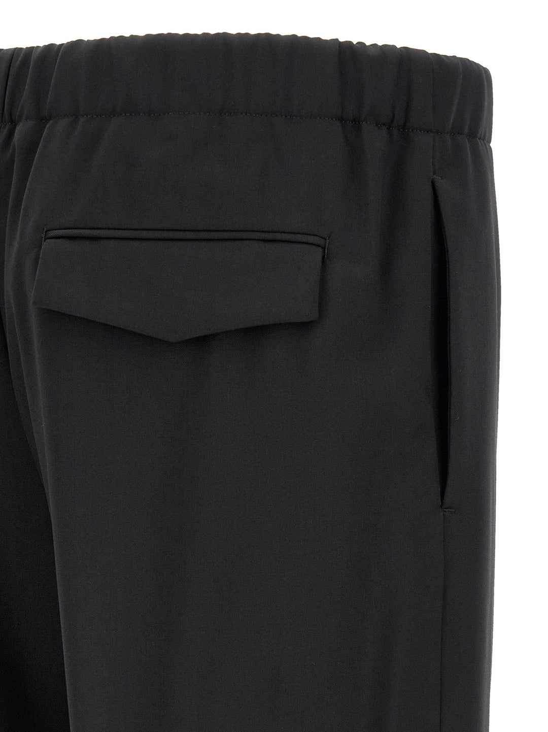Men’s Lardini Black Virgin Wool Dress Pants