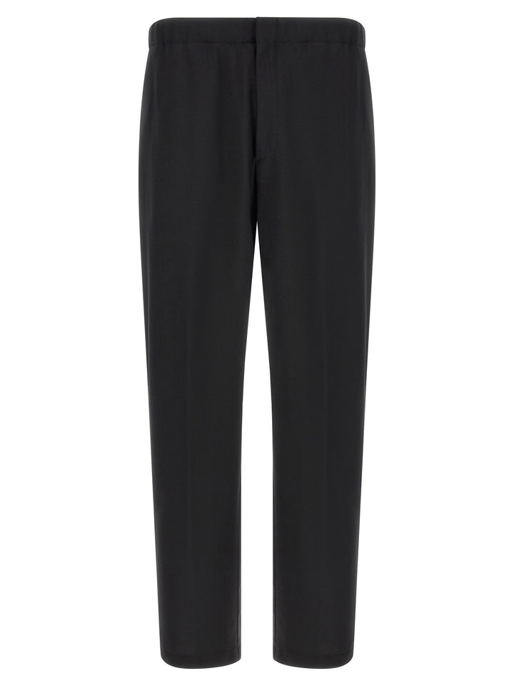 Men’s Lardini Black Virgin Wool Dress Pants