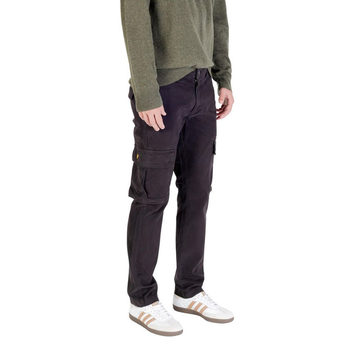 Men’s Lyle &amp; Scott Black Cotton Cargo Pants