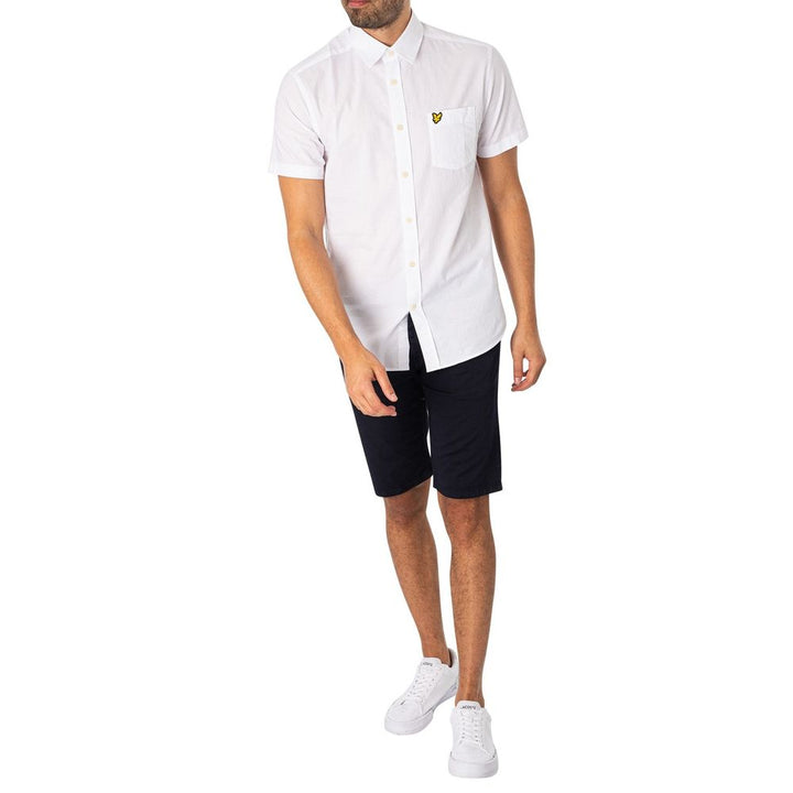 Men’s Lyle &amp; Scott Blue Cotton Bermuda Shorts