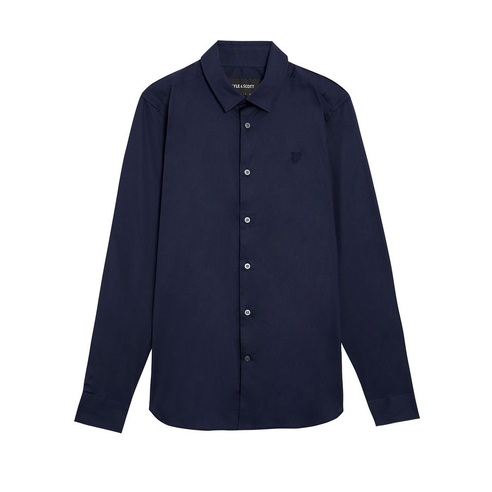 Men’s Lyle &amp; Scott Blue Cotton Dress Shirt